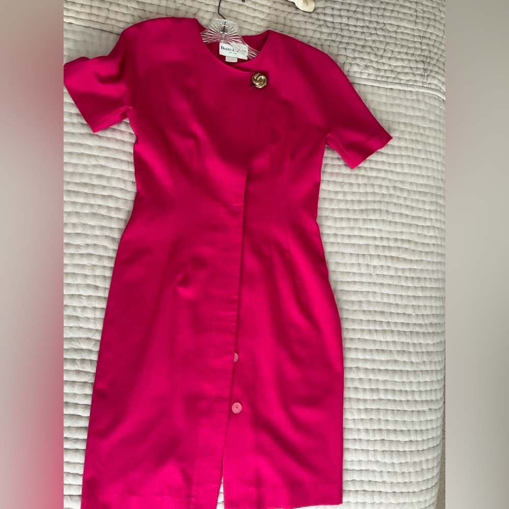 Danny & Nicole Pink Sheath Midi Dress for Cocktail